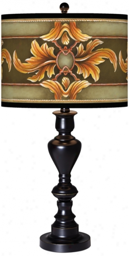 Etruscan Sunset Giclee Glow Black Bronze Table Lamp (x0022-x2761)