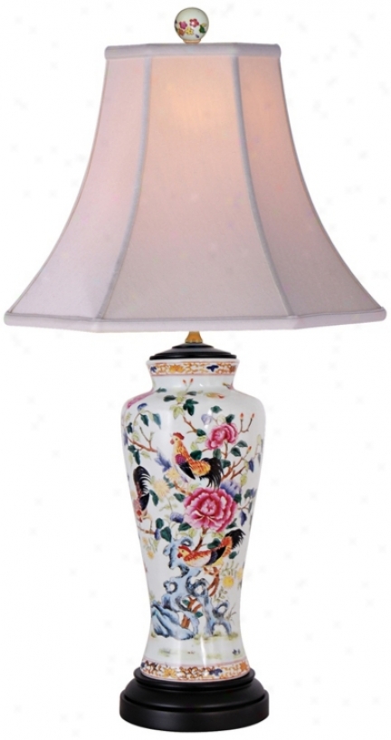 Famille Rose Vase Porcelain Table Lamp (n2048)