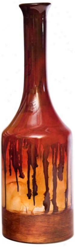 Fiery Publish Large Recycled Glass Bottle (w6876)
