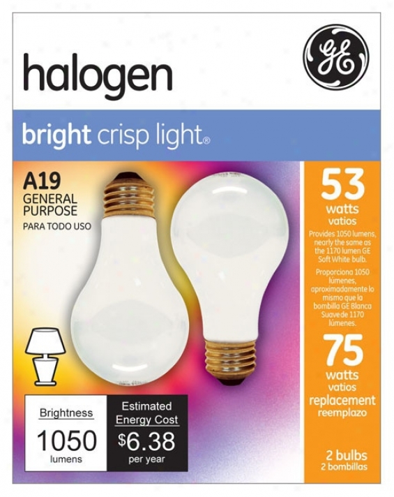 Ge 53 Watt 2-pack General Purpose Halogen Light Bulbs (w7536)