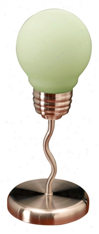 Green Light Bulb Accent Lamp (m1605)