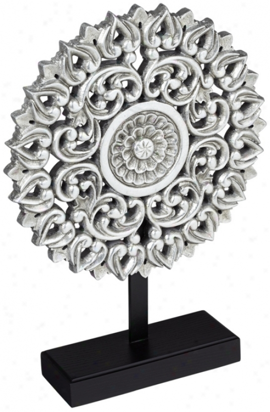 Heart Silver Circular Carving (v5882)