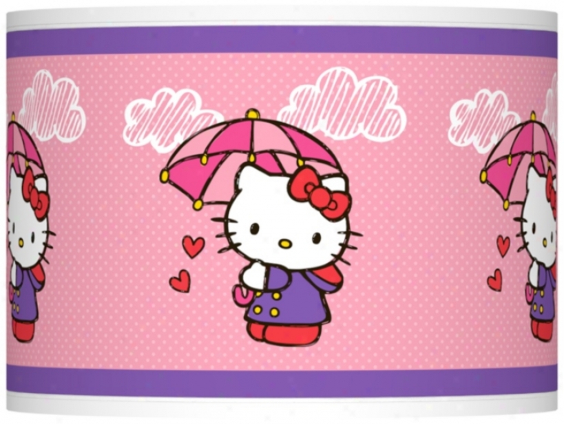 Hello Kitty Rain Or Shine Lamp Shade 13.5x13.5x10 (slider) (37869-y5090)