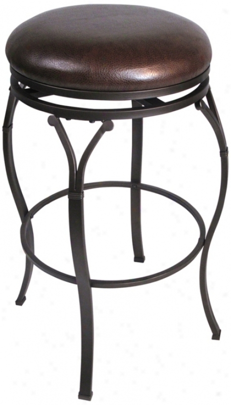 Hillsdale Lakeview Brown Back1ess 24 1/2" High Counter Stool (u5559)