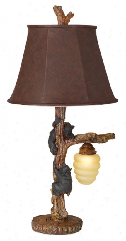Honey Bear Night Light Slab Lamp (j1786)