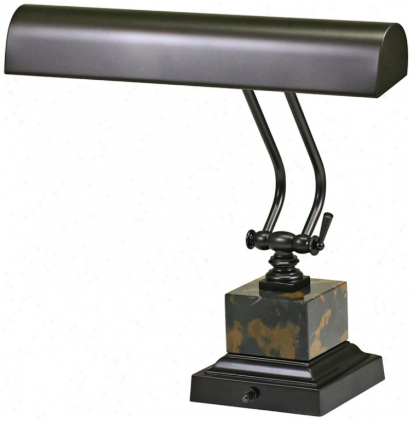 Hpuse Of Troy 12&#8221; High Bronze And Marble Piano Desk Lamp (r3421)