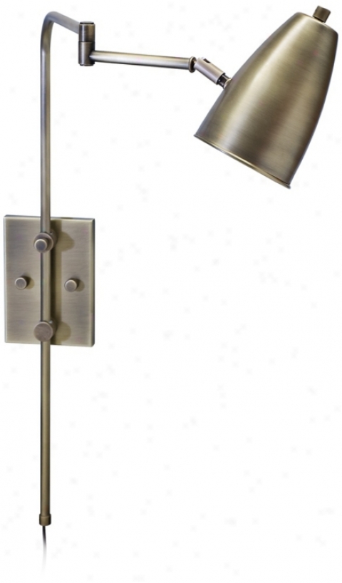 House Of Troy Cambridge Antiqeu Brass Swing Arm Wall Lamp (x5580)