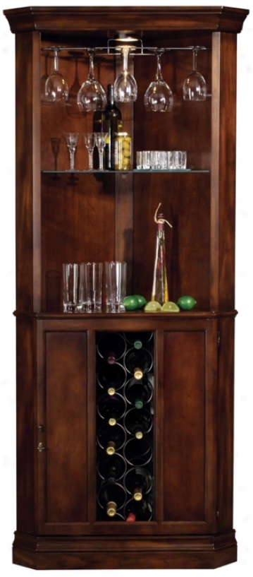 Howard MillerP iedmont Rustic Cherry Corner Bar Cabinet (r7963)