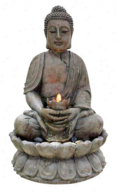 Illuminated Buddha Outdoor Fountain (g2663)