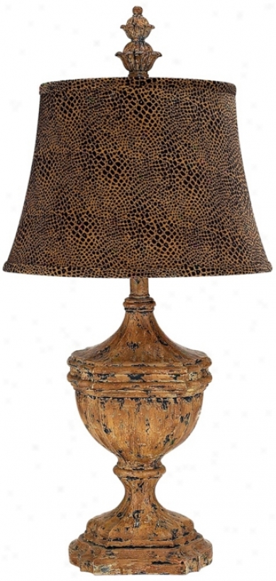 Imperator Boa Print Shzde Aged Cider Buffet Lamp (v3160)