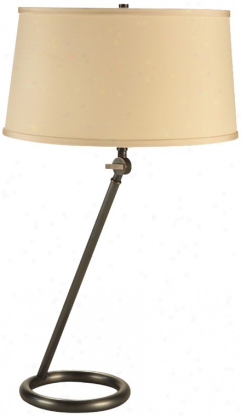 Incline Mission Bronse With Adjustable Shade Table Lamp (u9222)