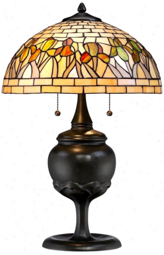 Iris Floral Robert Louis Tiffany Table Lamp (w7863)