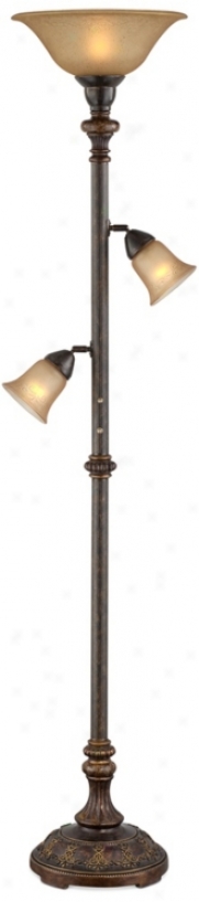 Italian Bronze 3-in-1&#8482; Torchiere Floor Lamp (t3900)