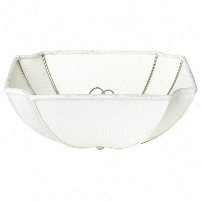 Ivory Octagonal Clip-on Ceiling Light Lamp Shade (37355)