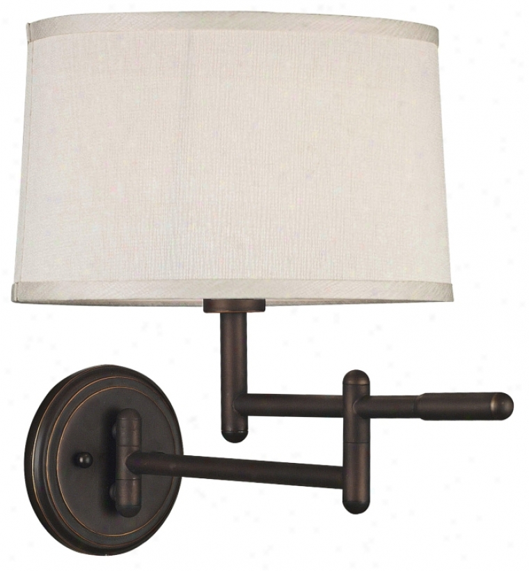 Kenroy Home Theta Brown Plug-in Swing Arm Wall Light (r8688)