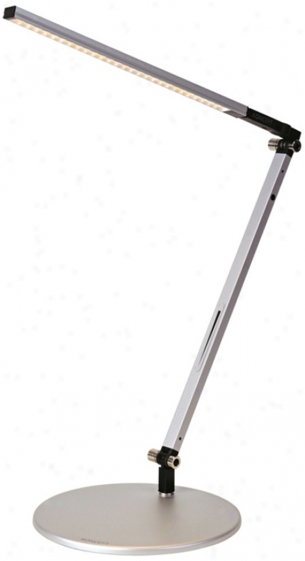 Koncept Gen 3 Z Bar Solo Mini Warm Lite Led Silver Desk Lamp (v6931)