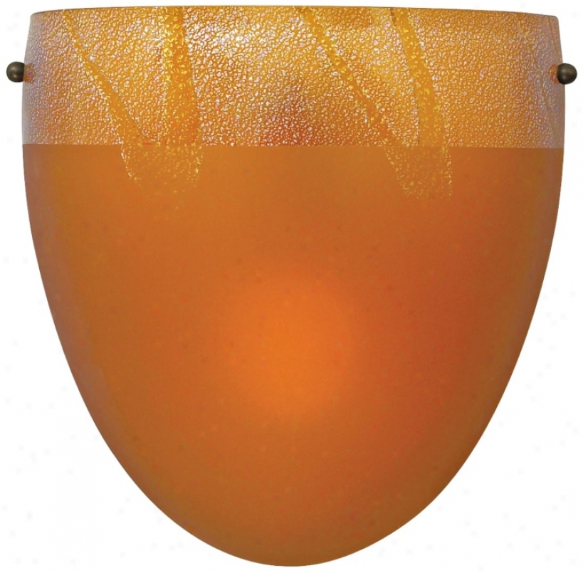 Lbl Mojave Bronze 9 1/2" Remote from the equator Amber Glass Wall Sconce (x6417)