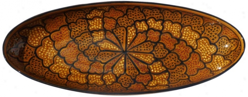 Le Souk Ceramique Honey Purpose Extra Large Oval Platter (x9773)