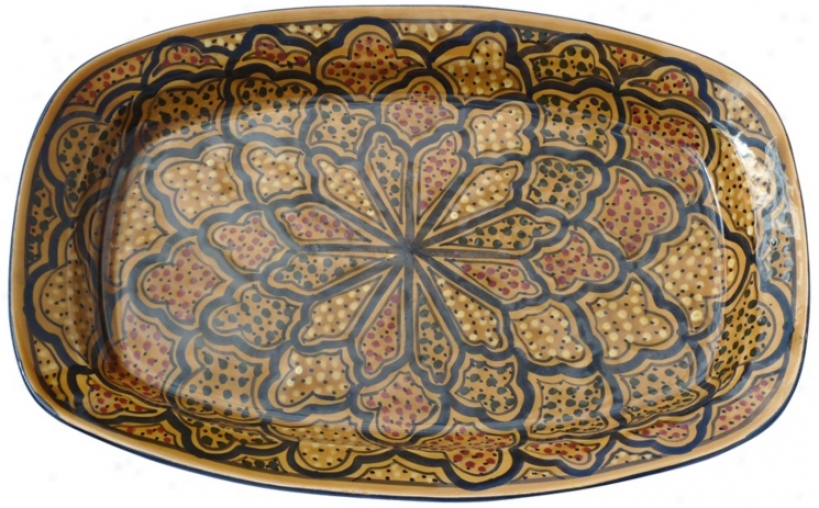 Le Souk Ceramiqhe Honey Design Rectangular Platter (x9789)