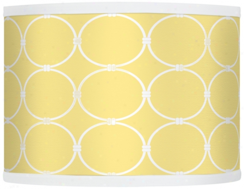 Lemon Interlace Giclee Drum Shade 13.5x13.5x10 (spider) (37869-h5332)