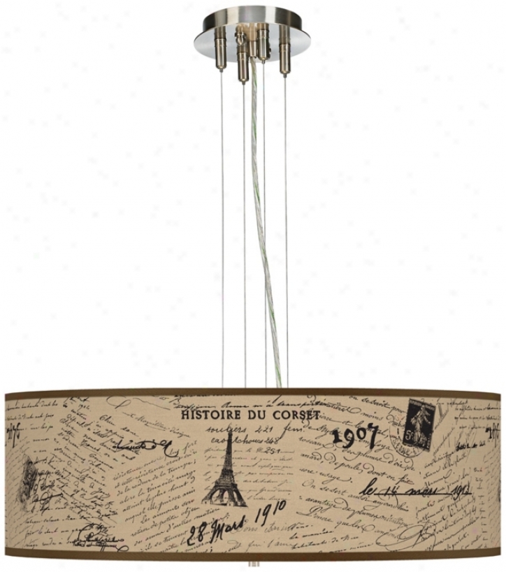 Letters To Paris Giclee Pennant Chandelier (17276-u2744)
