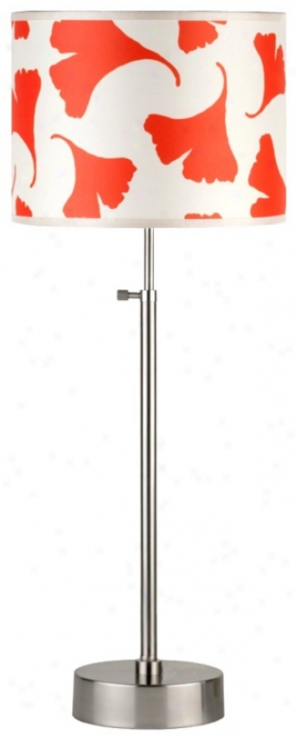 Lights Up! Cancan Orange Ginko Leaf Adjustable Table Lamp (t6002)