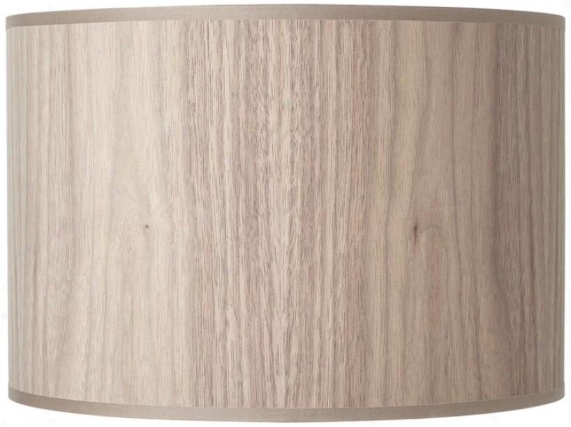 Lights Up! Walnut Wood Veneer Lamp Shade 14x14x10 (spider) (u6009)