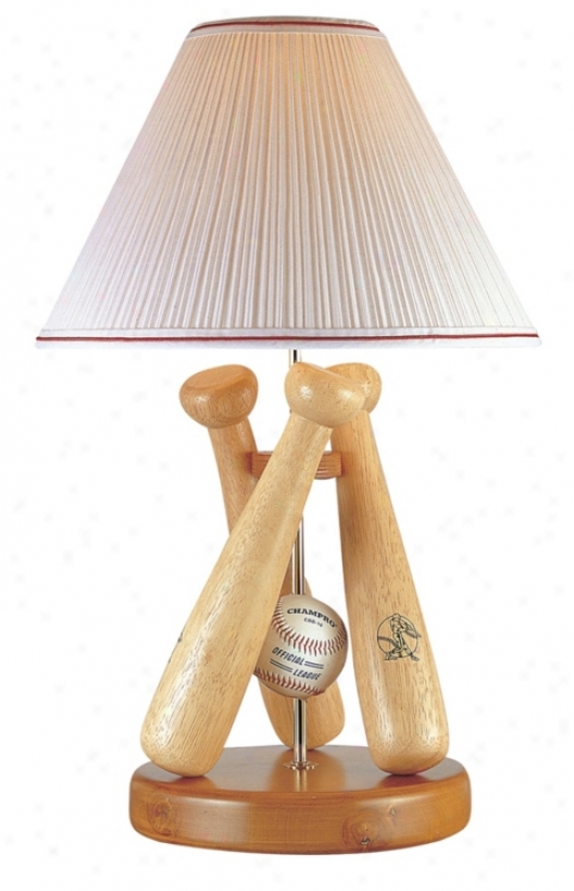 Lite Source Baseball Bat Natural Finish Table Lamp (80407)