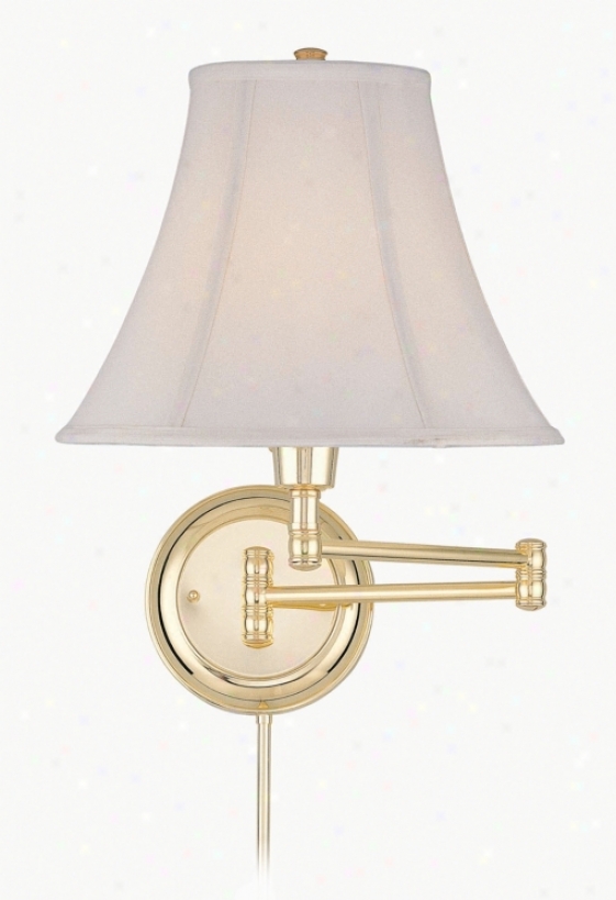 Lite Source Charleston Polishrd Brass Swing Arm Wall Lamp (37672)