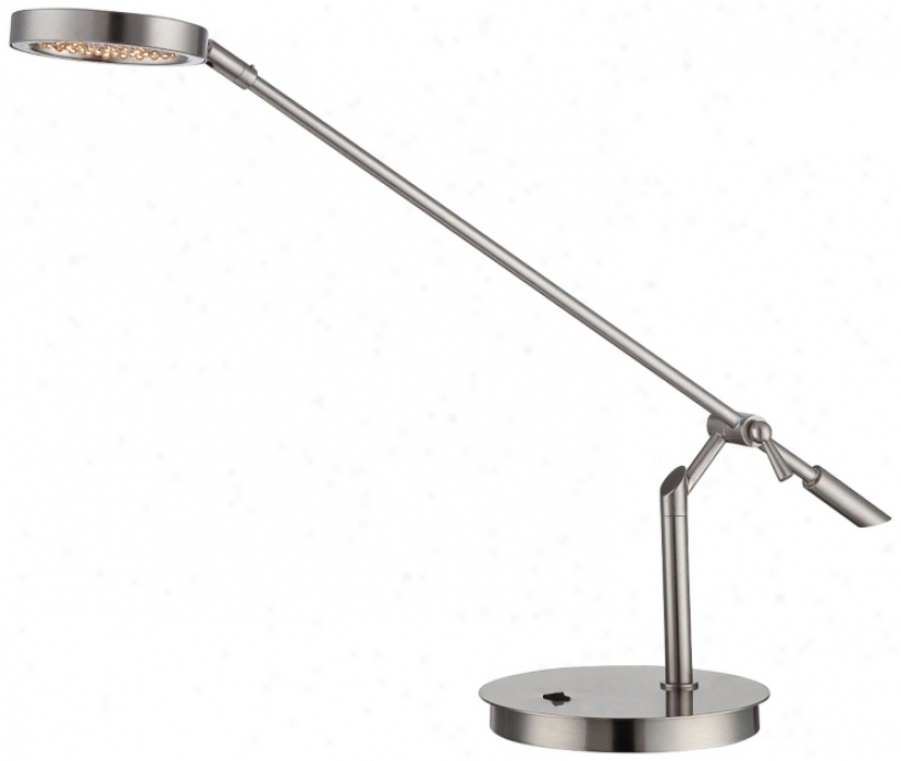 Lite Source Eton Burnished Steel Led Desk Lamp (v1083)