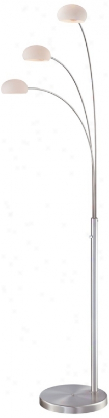 Lite Source Ilario 3-light Polished Steel Arc Floor Lamp (v9496)