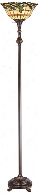 Lite Source Kyleigh Tiffany Style Glqss Torchiere Floor Lamp (v9538)