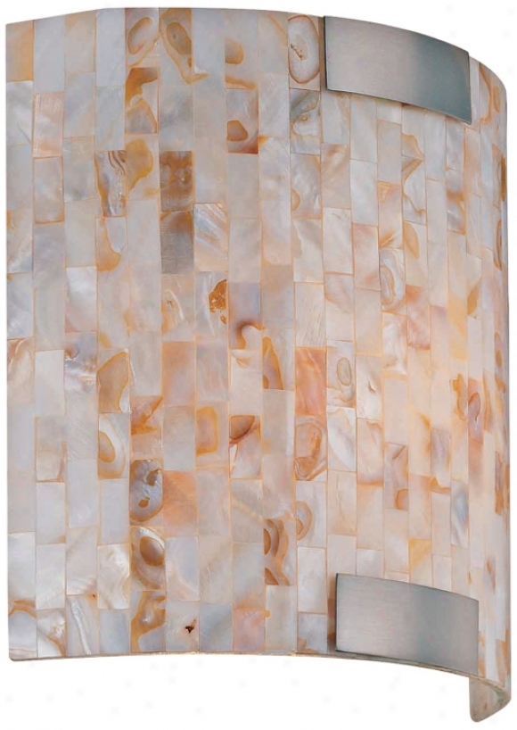 Lite Source Shell Mosaic Ada Compliant Curved Sconce (k0854)