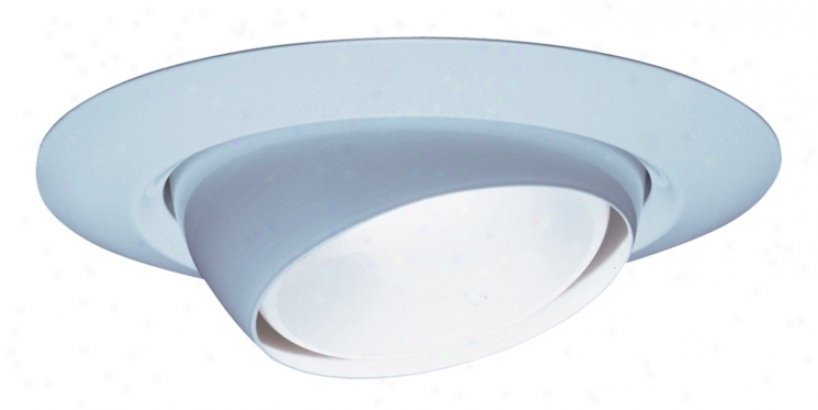 Lithonia 6" White Eyeball Recessed Light Trim (52176)