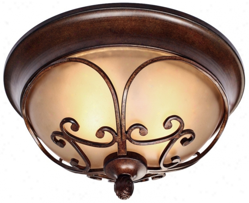 Loretto Collection Russet Bronze 14 1/2" Wide Ceiling Light (r3369)