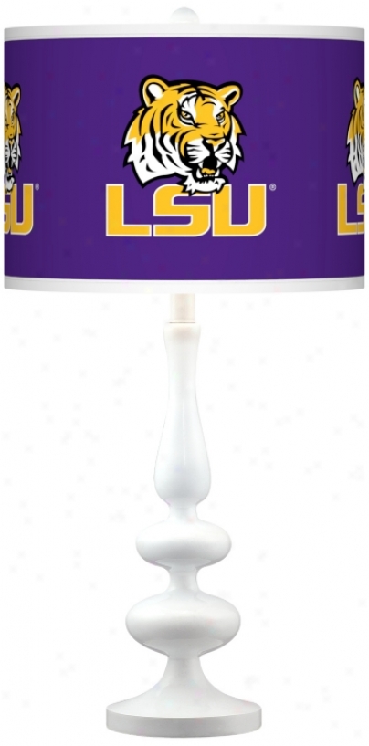 Louisiana State University Gloss White Table Lamp (n5729-y3333)