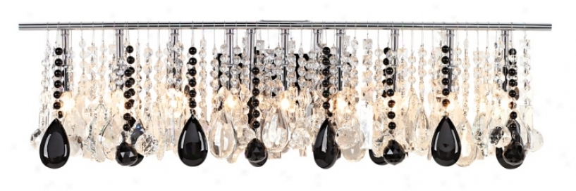 Luminous Black And Clear Crystal 36" Wide Bathroom Fixture (3380-00823-00823)