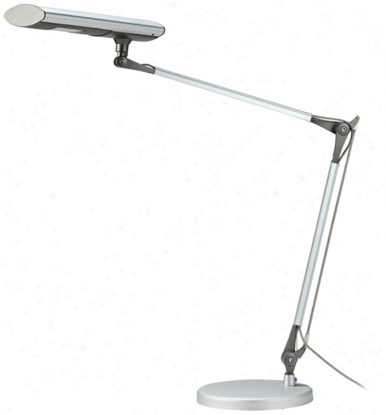 Luxy Aurora Led Energy Efficient Silver Desk Lamp (n4963)