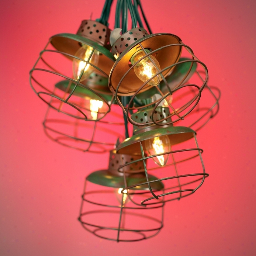 Metal Cage Lantern String Party Lights (81203)