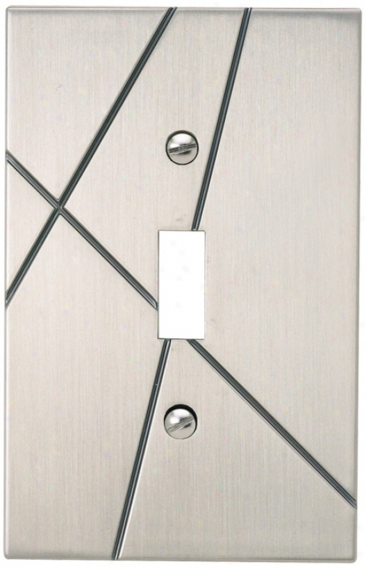 Modernist Brushed Nickel Single Toggle Wall Plate (79030)