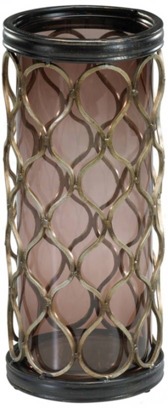 Mystic Gold Capacious Mesh Candle Holder (r021)