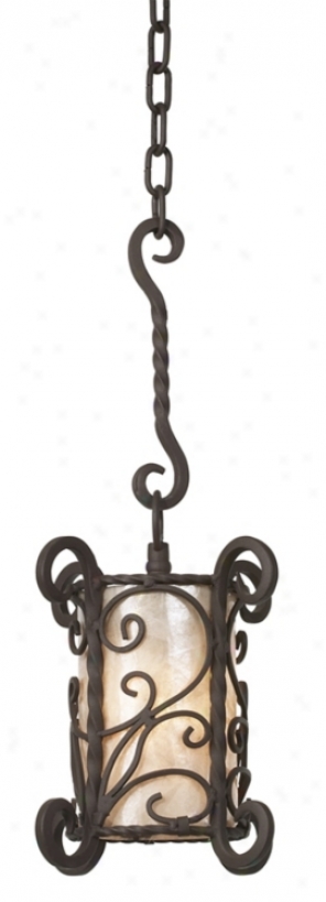 Natural Mica Collection 7" Wide Mini Pendant Chandelier (10844)