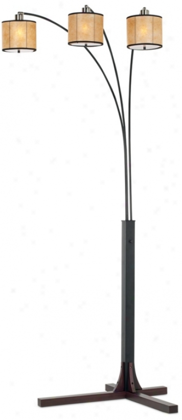 Nova Legna Triple Lantern Arc Floor Lamp (p1831)