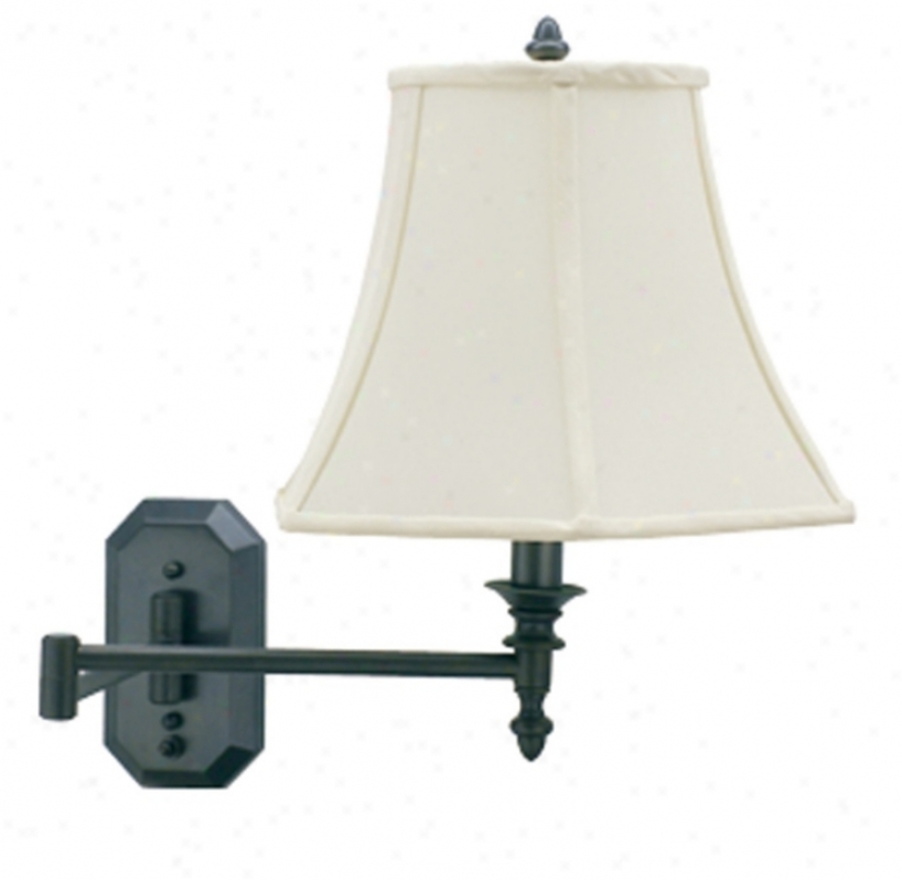 Oil Rubbed Bronze Bell Shade Plug-i nSwing Arm Wall Lamp (47321)
