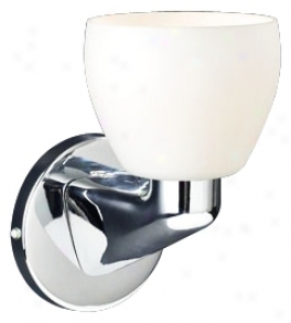 Opal Glass And Chrome Uplight 8" High Wall Sconce (h4319)