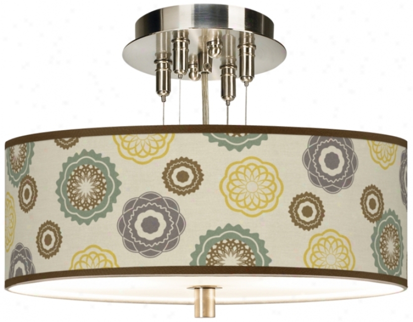Ornaments Linen 14" Wide Giclee Ceiling Light (55369-t6539)