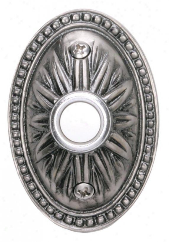 Pewter Sand-casted Llghted Doorbell Button (k6260)