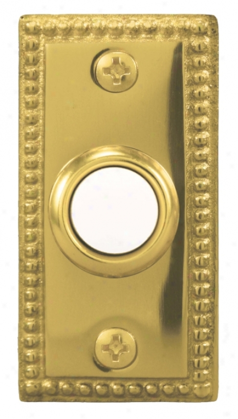 Polished rBass Beaded Lighted Doorbell Button (k6243)