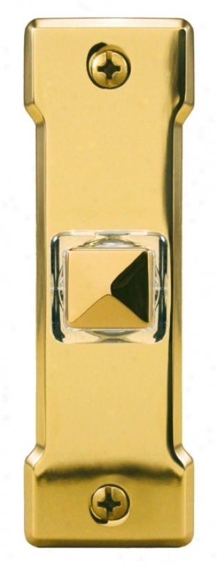 Polished Brass Square Led Doorbell Button (k6235)