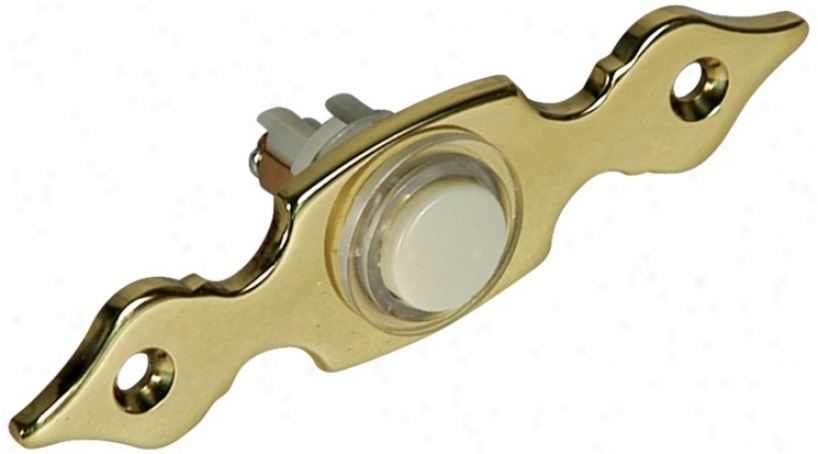Polished Dense Brass Lighted Doorbell Button (43371)